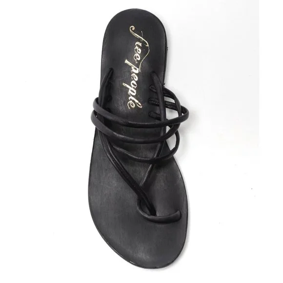 🎉 LAST CHANCE🎉 FREE PEOPLE Kayla Soft Strappy Sandals / Black - Picture 8 of 12